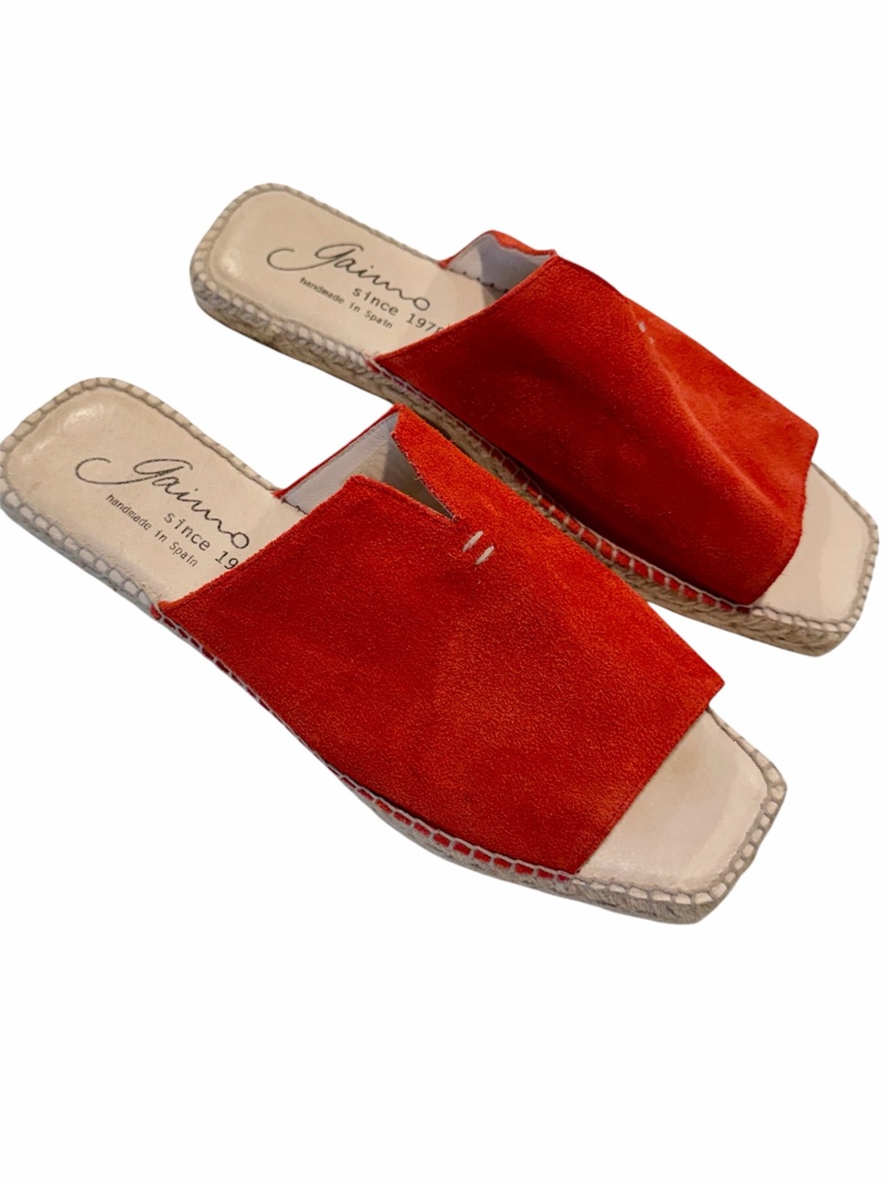 Gaimo Orange Suede Slide Mules - Size: 41